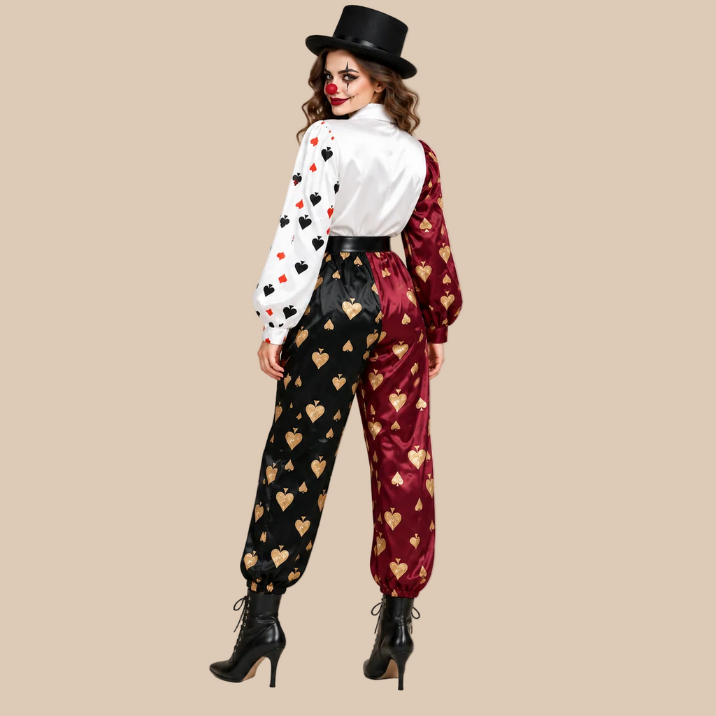 Women’s Playing Card Circus Clown Costume