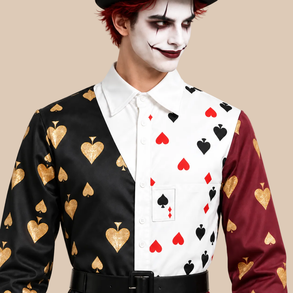 Men’s Playing Card Circus Clown Costume