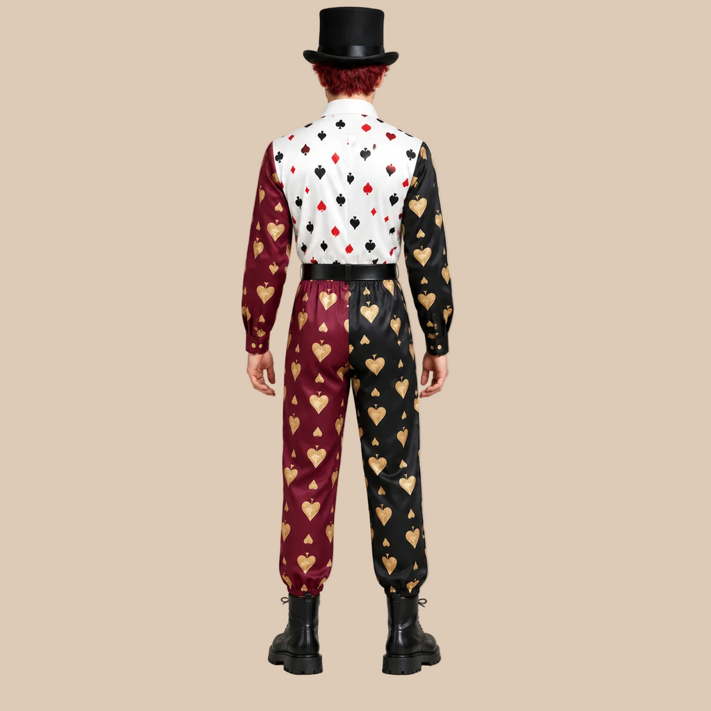 Men’s Playing Card Circus Clown Costume