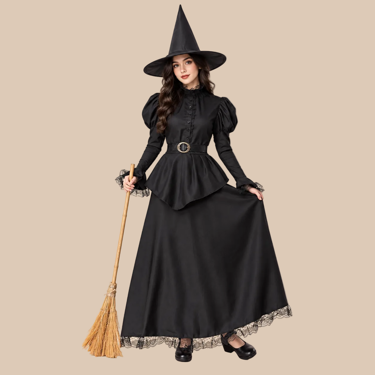 Women’s Classic Black Witch Costume Set