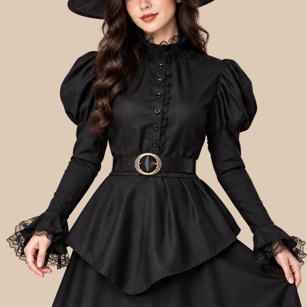 Women’s Classic Black Witch Costume Set