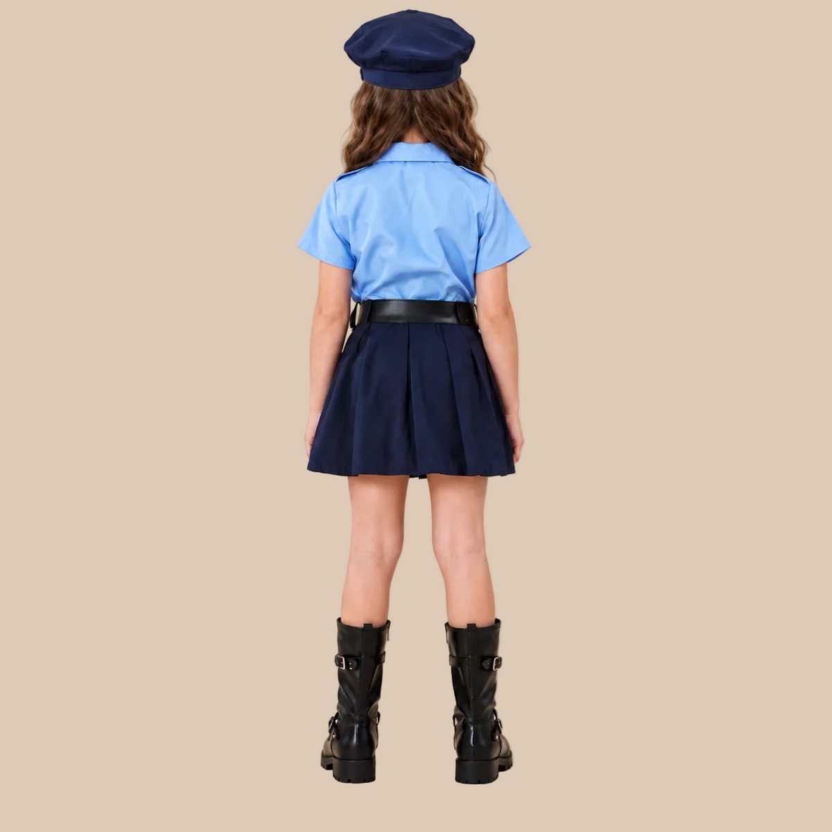 Girls’ Light Blue Police Halloween Costume Dress
