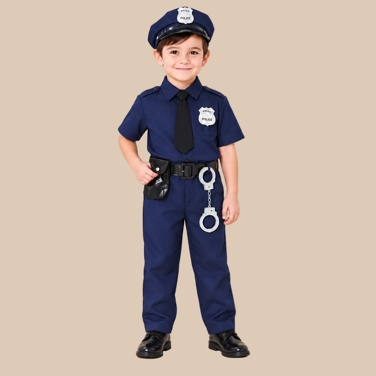 Kids’ Navy Police Officer Halloween Costume Set