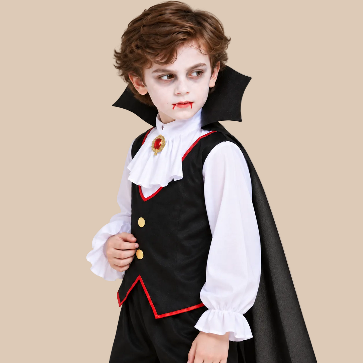 Boys’ Red & Black Vampire Halloween Costume