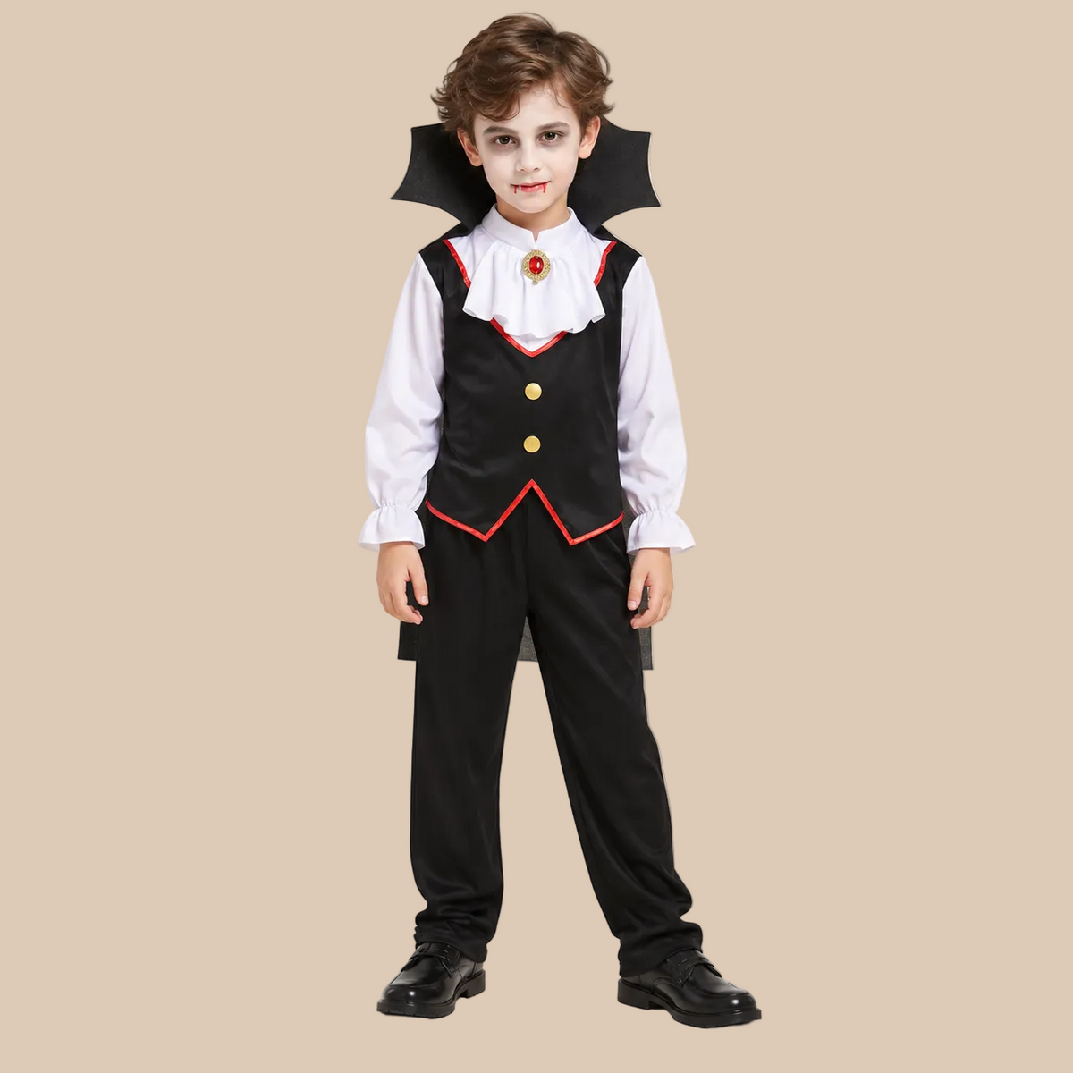 Boys’ Red & Black Vampire Halloween Costume