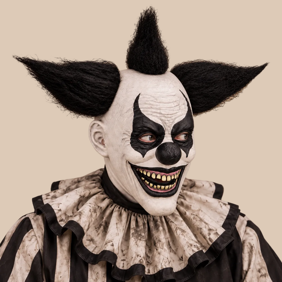 Creepy White Clown Latex Halloween Mask