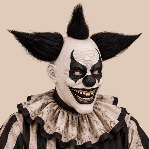 Creepy White Clown Latex Halloween Mask