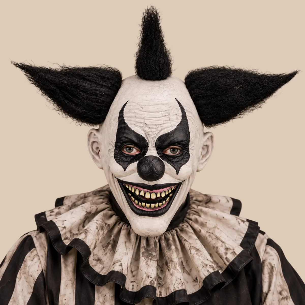 Creepy White Clown Latex Halloween Mask
