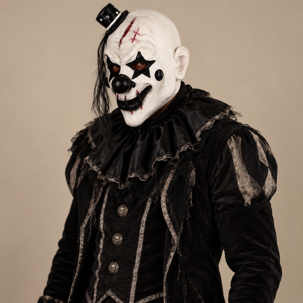 Scary White Clown Latex Halloween Mask