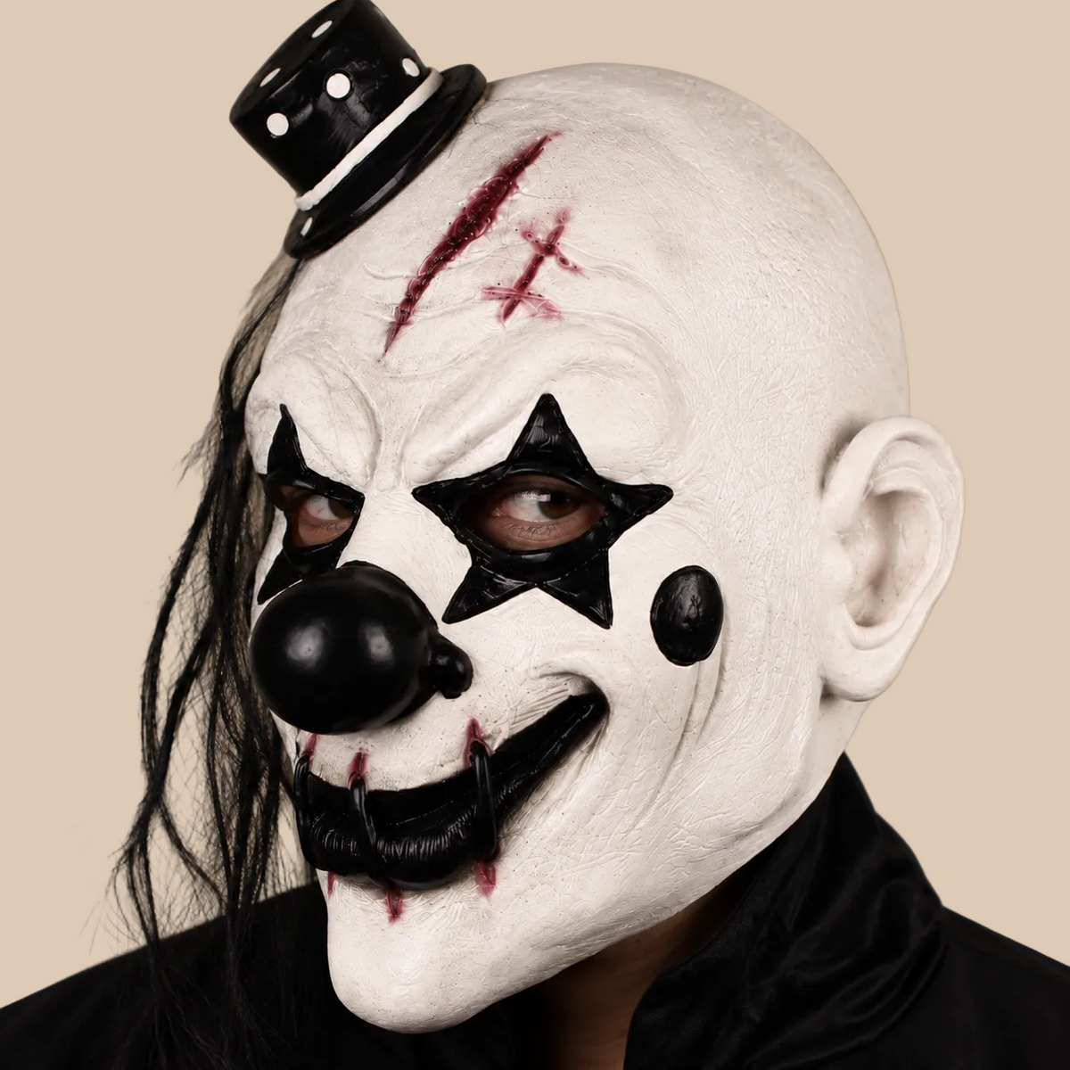 Scary White Clown Latex Halloween Mask