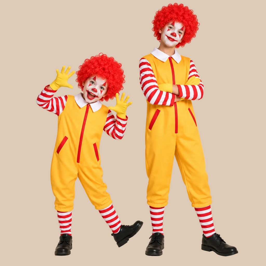 Kids’ Yellow Circus Clown Halloween Costume