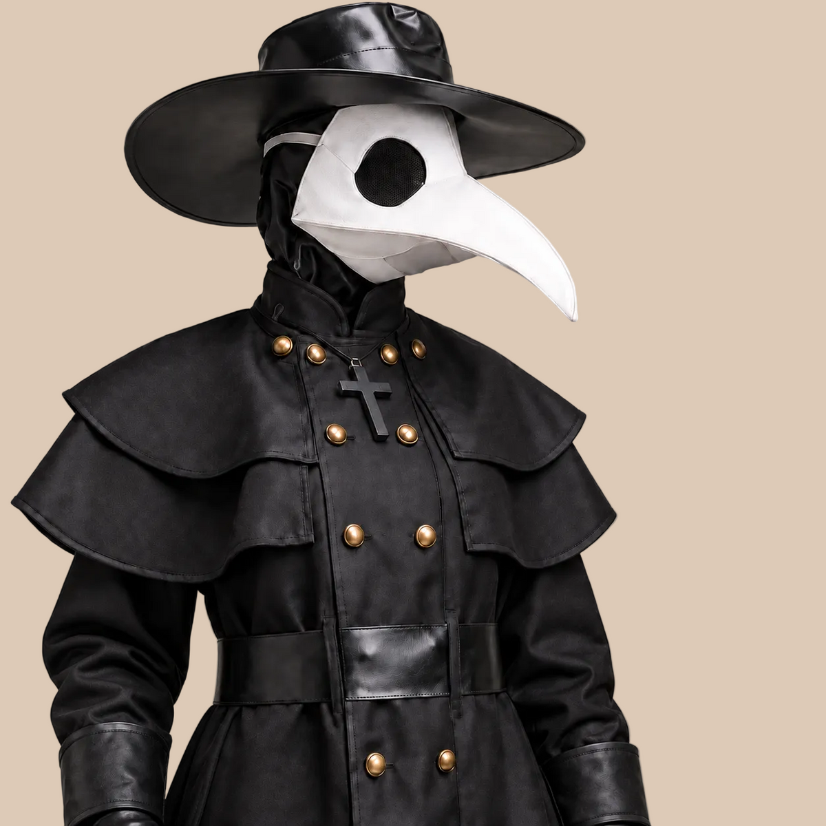Men's Black Plague Doctor Halloween Costume