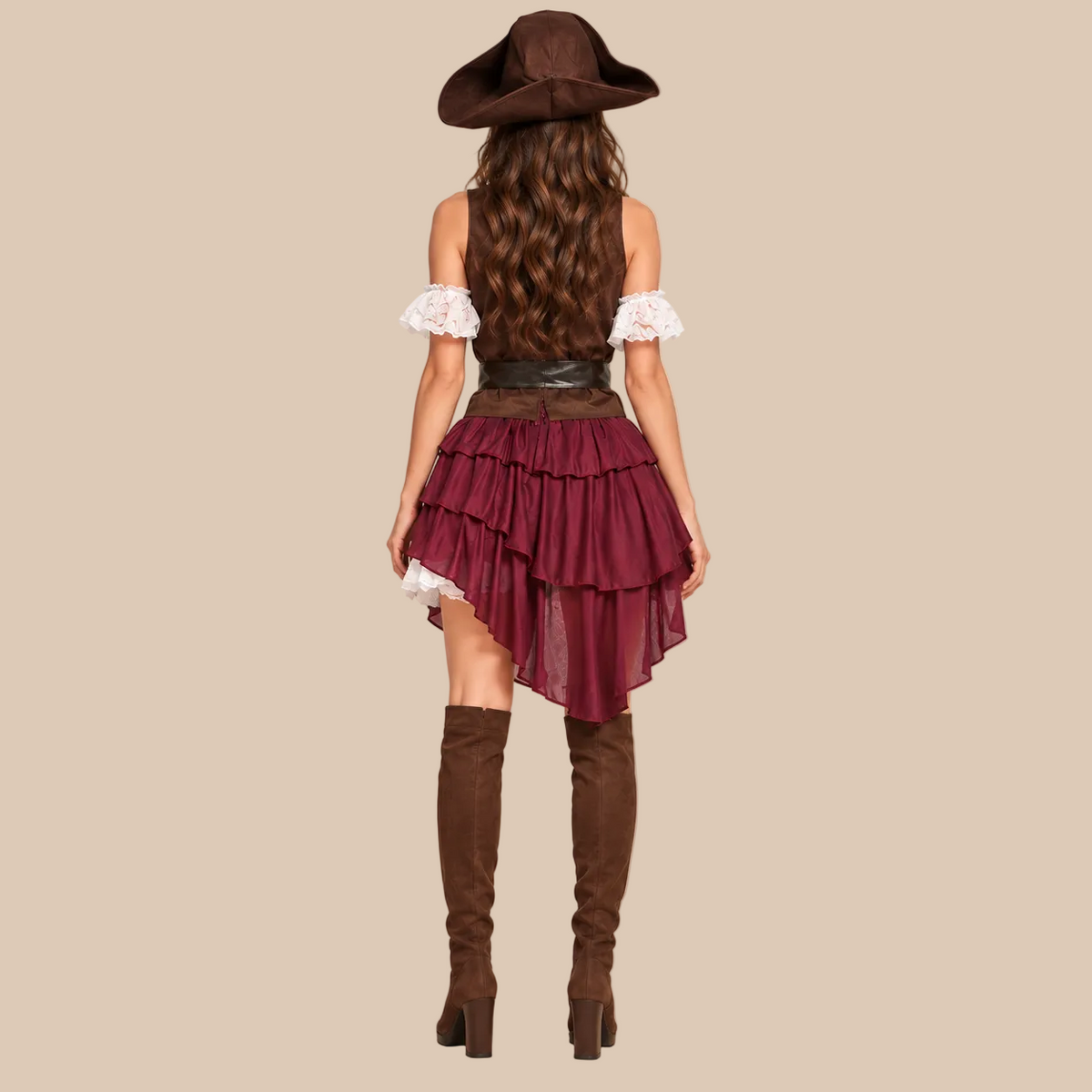 Women’s Burgundy Pirate Halloween Costume