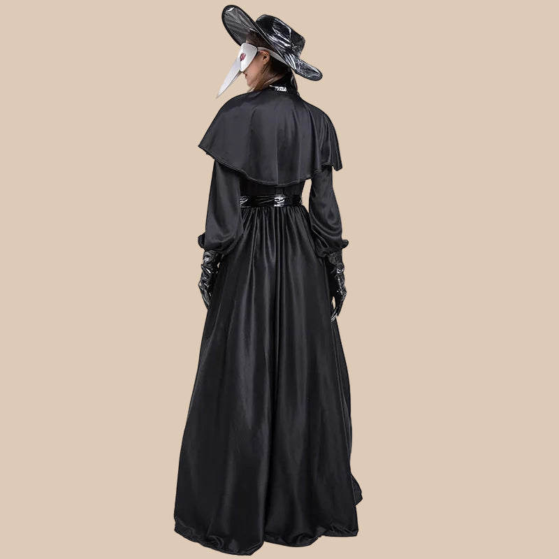 Women’s Black Medieval Plague Doctor Halloween Costume